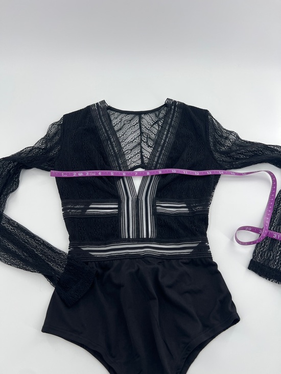 Lulus Casita Black Sheer Lace Long Sleeve Bodysuit XS - Picture 7 of 12